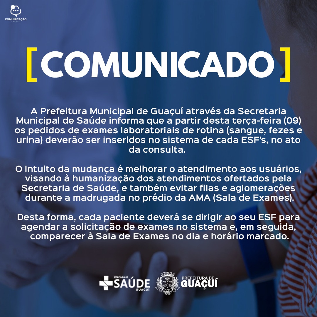 Secretaria de Saúde lança novo sistema para marcação de exames