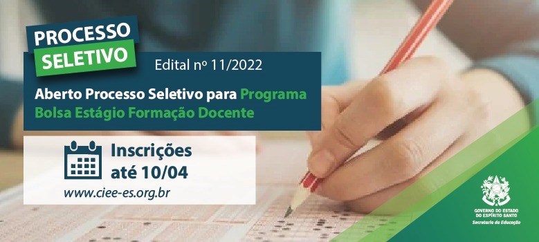 Sedu oferta 1 mil vagas para o Programa Bolsa Estágio Formação Docente