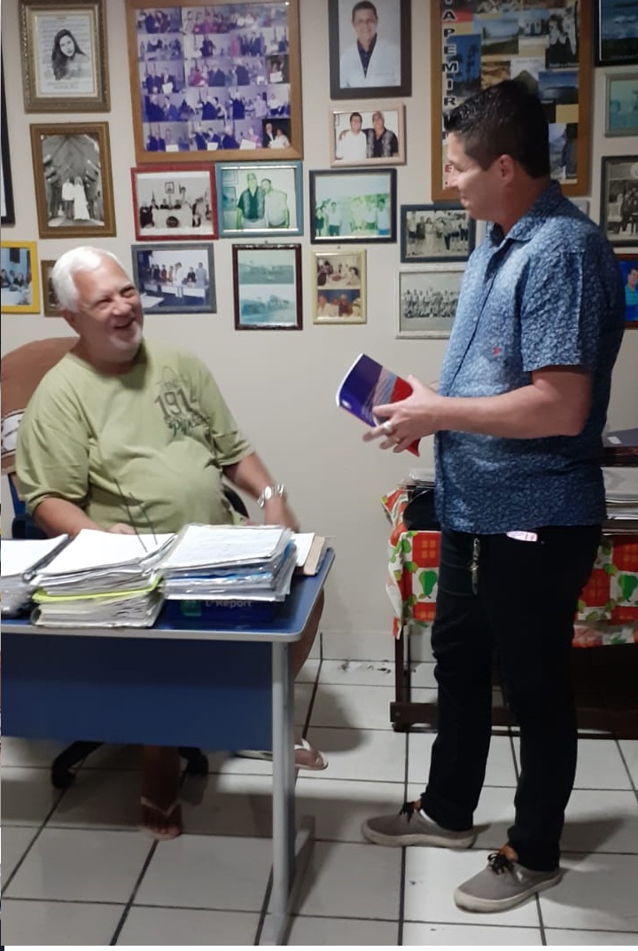 Sargento Evandro Greggio visita ex-deputado Coronel Gazani em Marataízes