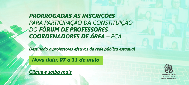 Sedu reabre inscrições para Fórum de Professores Coordenadores de Área