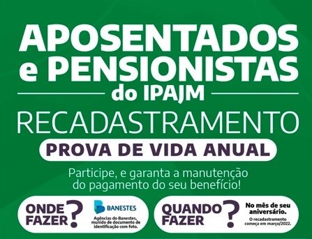 IPAJM: mais de 800 segurados com benefício suspenso por falta de recadastramento obrigatório