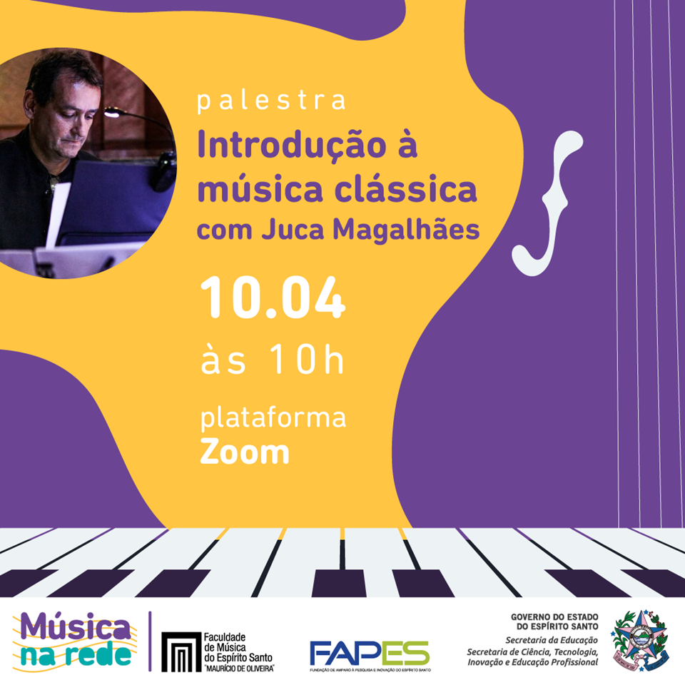 Alunos e professores podem participar da palestra ‘Introdução à Música Clássica com Juca Magalhães’