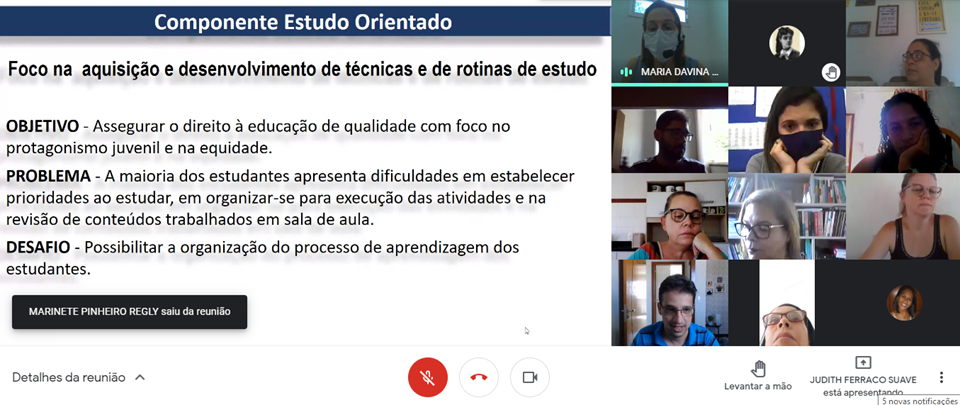 Superintendência de Linhares realiza encontro virtual sobre componente curricular Estudo Orientado