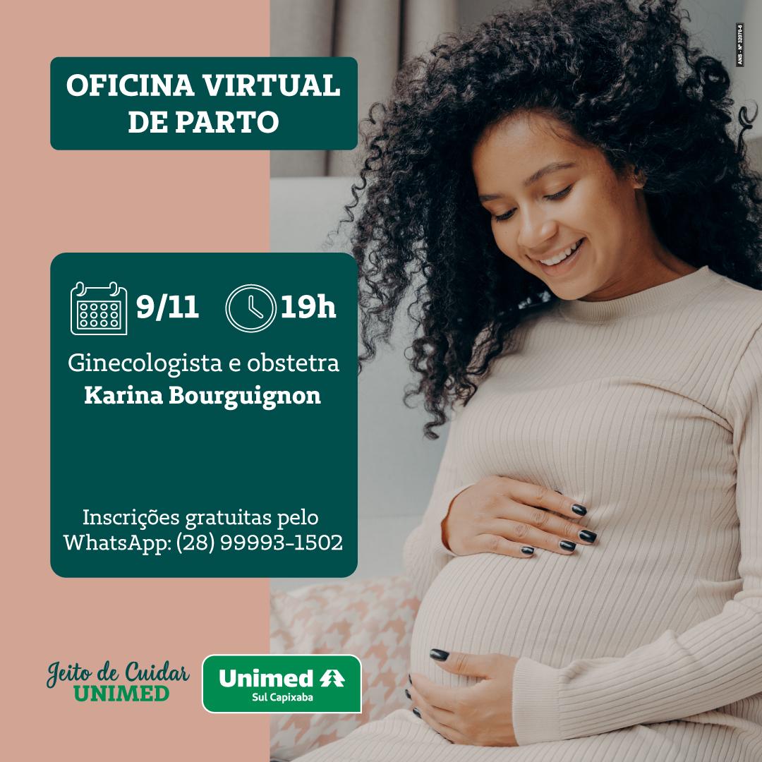 Unimed Sul Capixaba promove Oficina Virtual de Parto gratuita