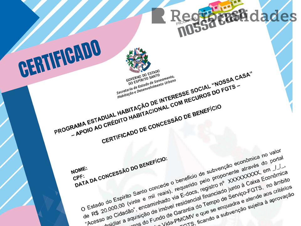 Governo do Estado já soma mais de 900 benefícios concedidos à população capixaba para a compra da casa própria