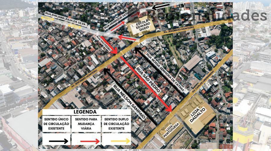 Prefeitura de Vila Velha implanta novo sentido de tráfego em ruas da Glória